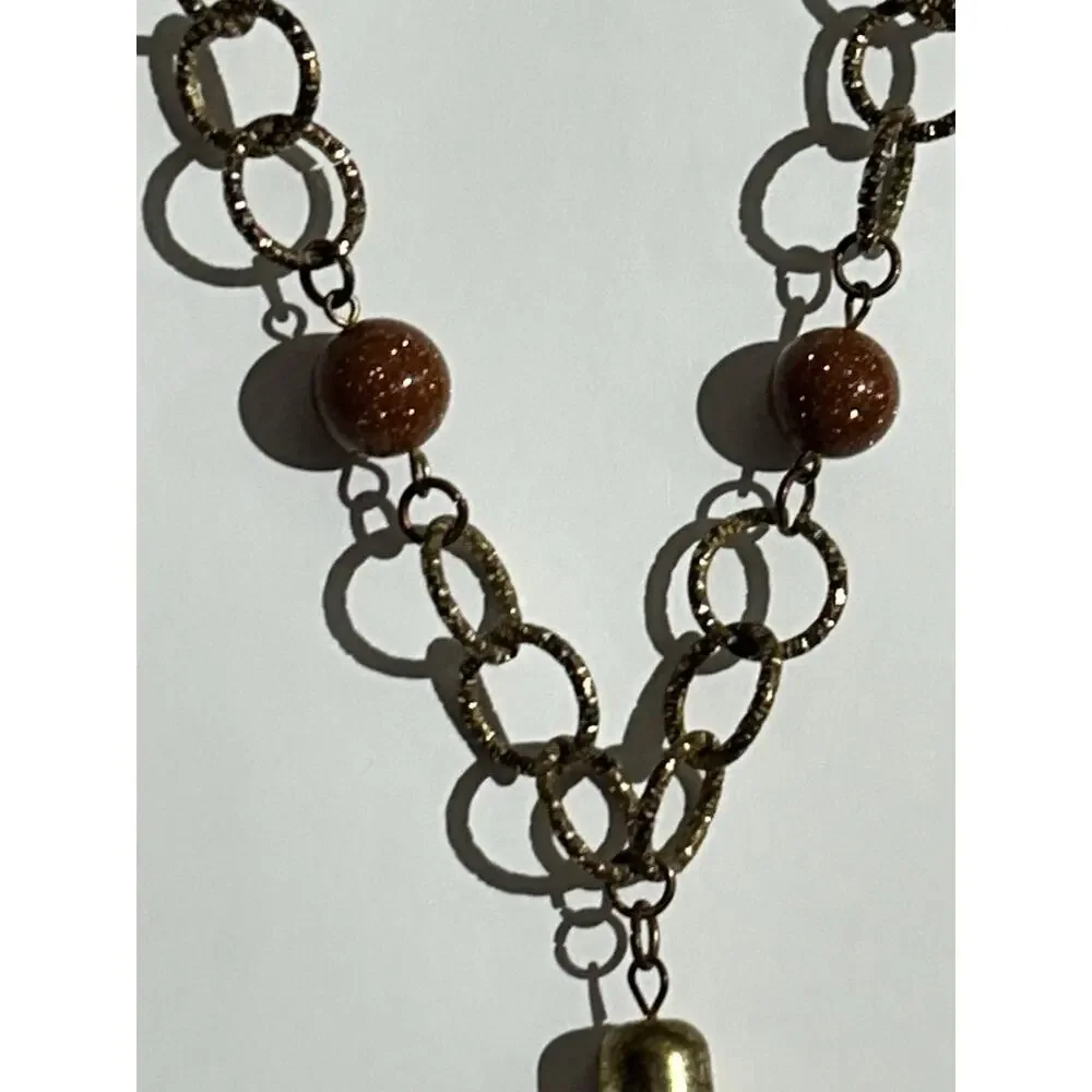 1960’s Boho Chic style Red Jasper Necklace & Earrings Retro Vintage